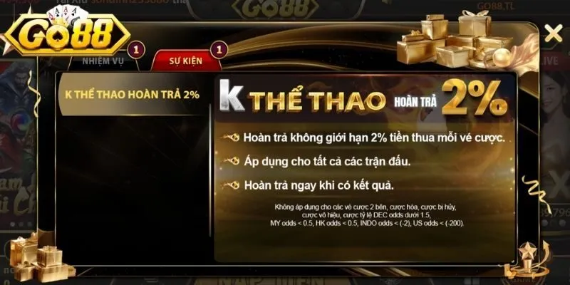 Tổng hợp các chương trình khuyến mãi Go88 nổi bật hàng đầu